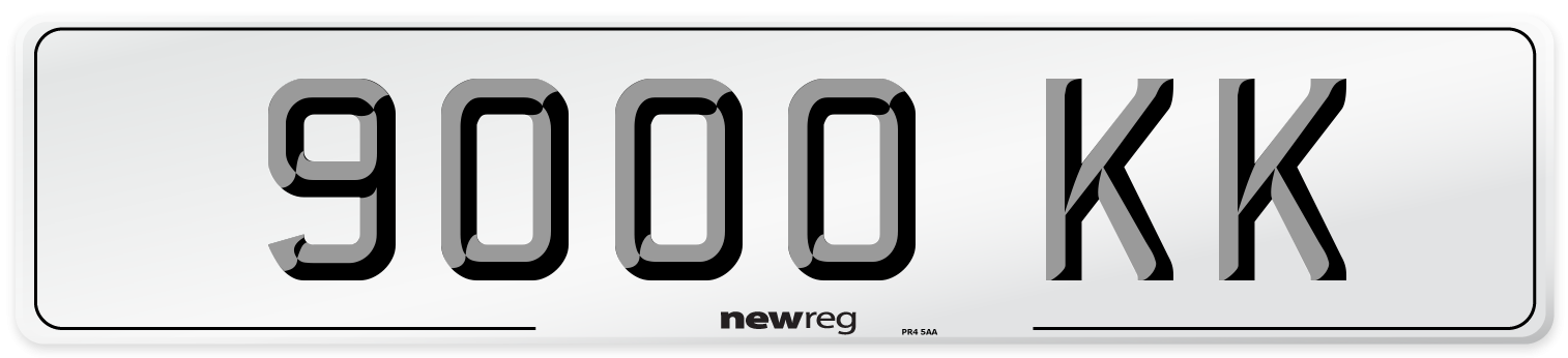 9000 KK Number Plate from New Reg